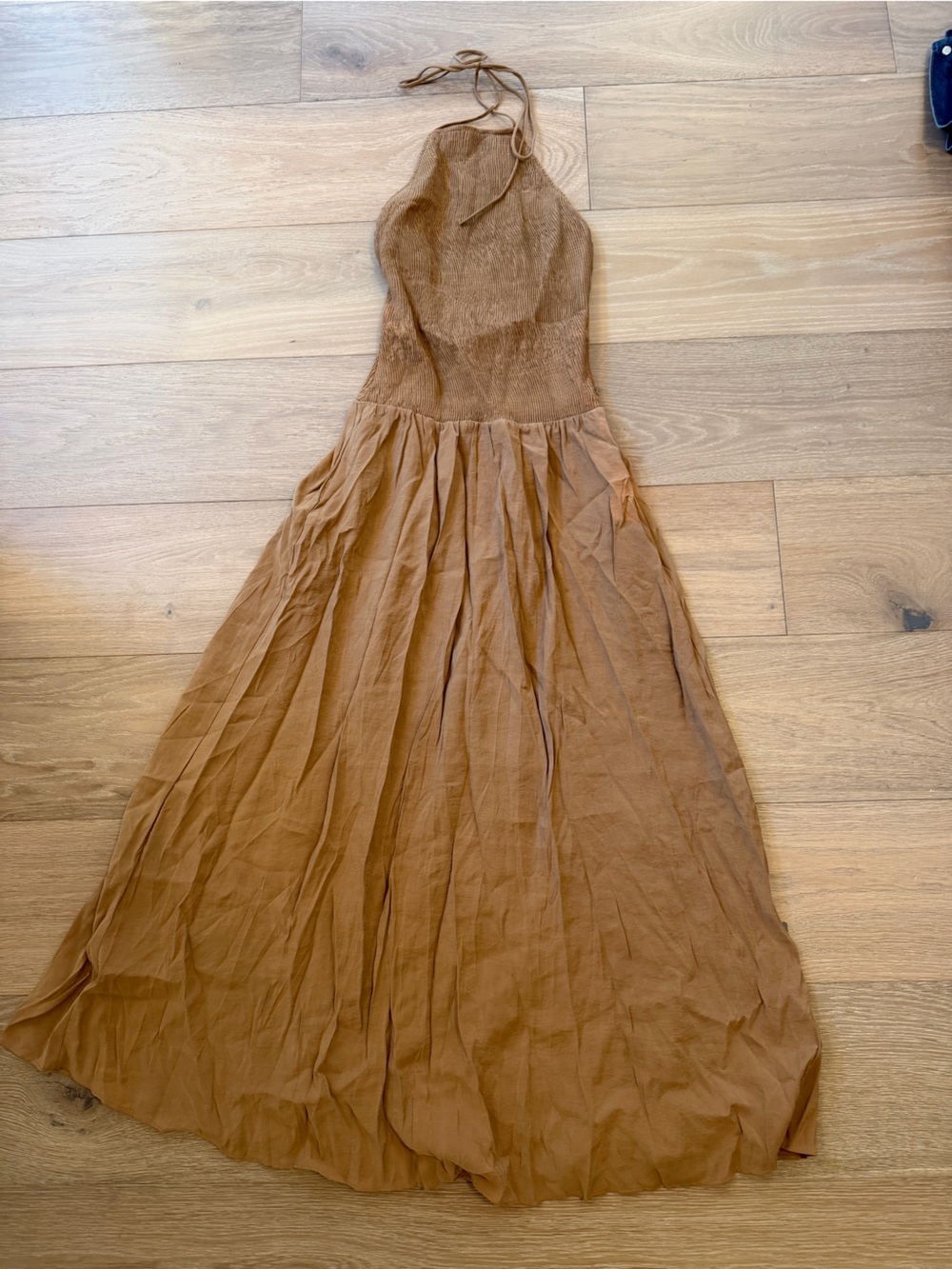 Zara Women’s Lightweight Brown halter Maxi dress